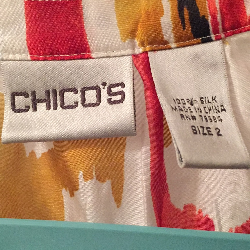 Chico’s 100% Silk Blouse Size Large - Picture 2 of 6